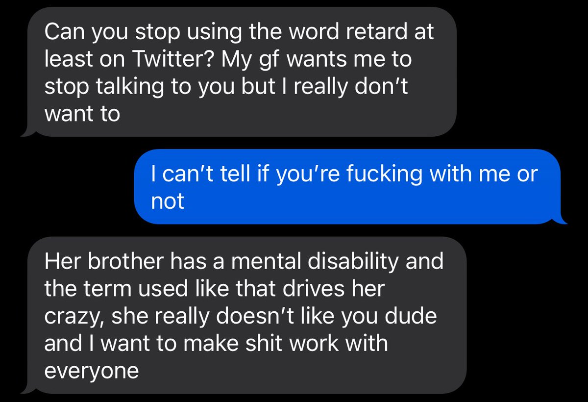 shmegmoid's tweet image. How to ruin a 5 year friendship: retard edition