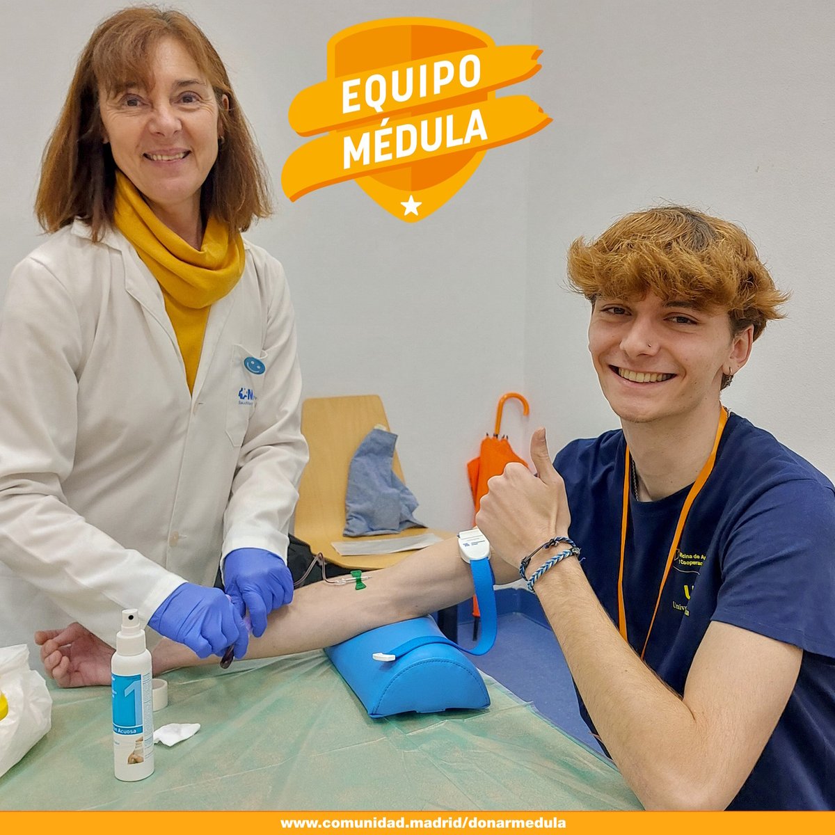 💉 ¿Sabías que con solo 2 tubos de sangre puedes empezar el camino para salvar una vida?

🧡 Hazte donante de médula ósea y forma parte del equipo que da segundas oportunidades.

🔶 Infórmate, decide y actúa. Porque alguien, en algún lugar, te necesita.

#DonaMédula #EquipoMédula