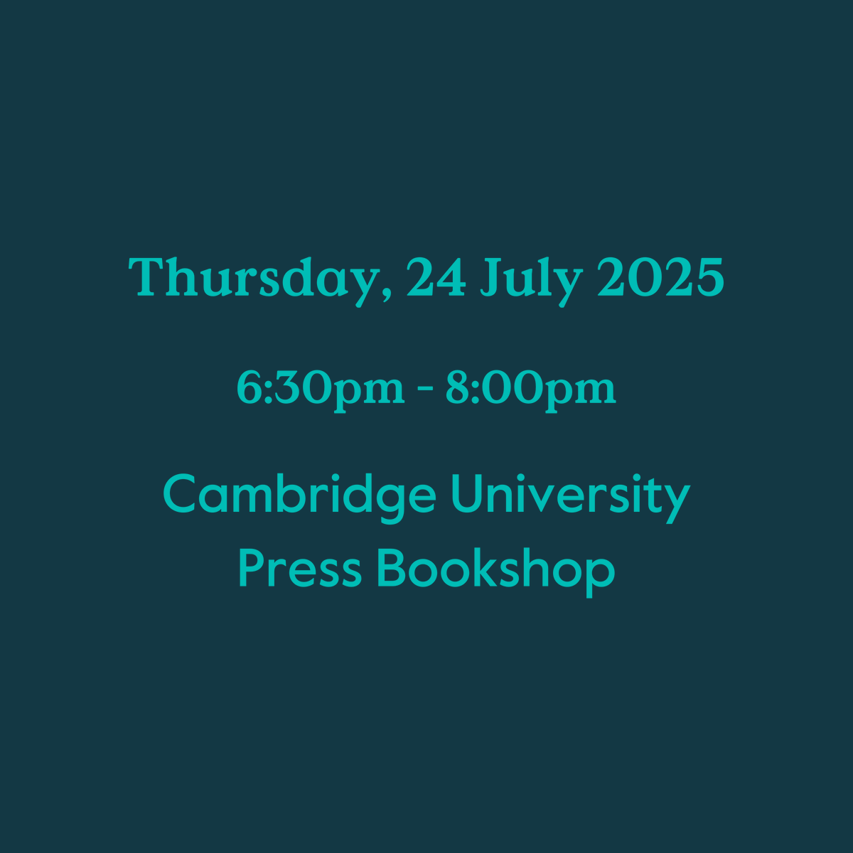 CambridgeUP's tweet image. Join David Stewart, Gail Marshall, John Gardner, and Marion Thain at the @CUPBookshop as they explore literary and cultural shifts in the 1800s, drawing from their work in the Nineteenth-Century Literature in Transition series. 📚
🎟️ Book your tickets 🔗 cup.org/4nAC5pO