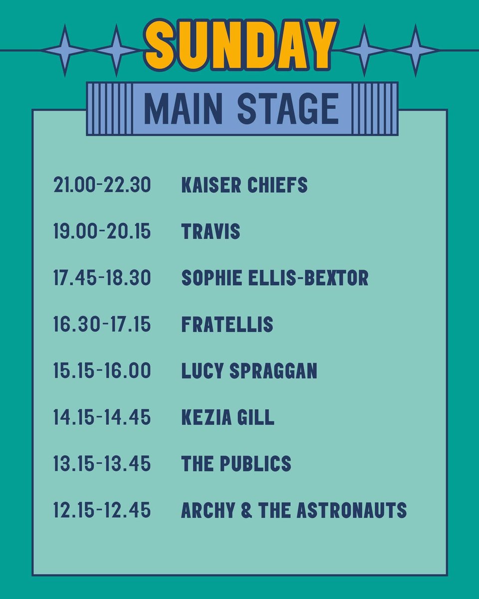 Set times for <a href="/splendourfest/">Splendour Festival</a> are here! ☀️

See you at 13:15 next Sunday 🕺