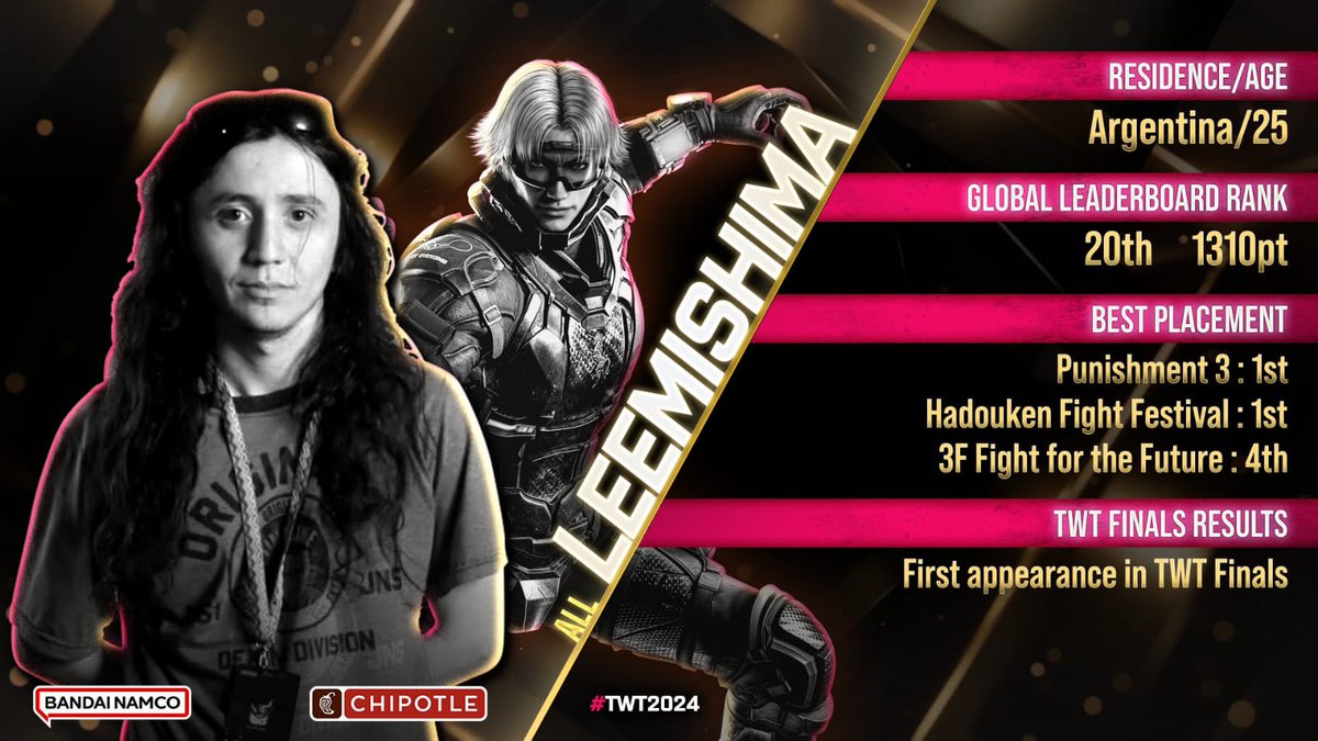 RETWEET
now i am a free agent player
i will like to find a team to dedicate my life to tekken 100%
CHALLENGER, MASTER winner and twt finalist 2024 
thanks everydoby for the support