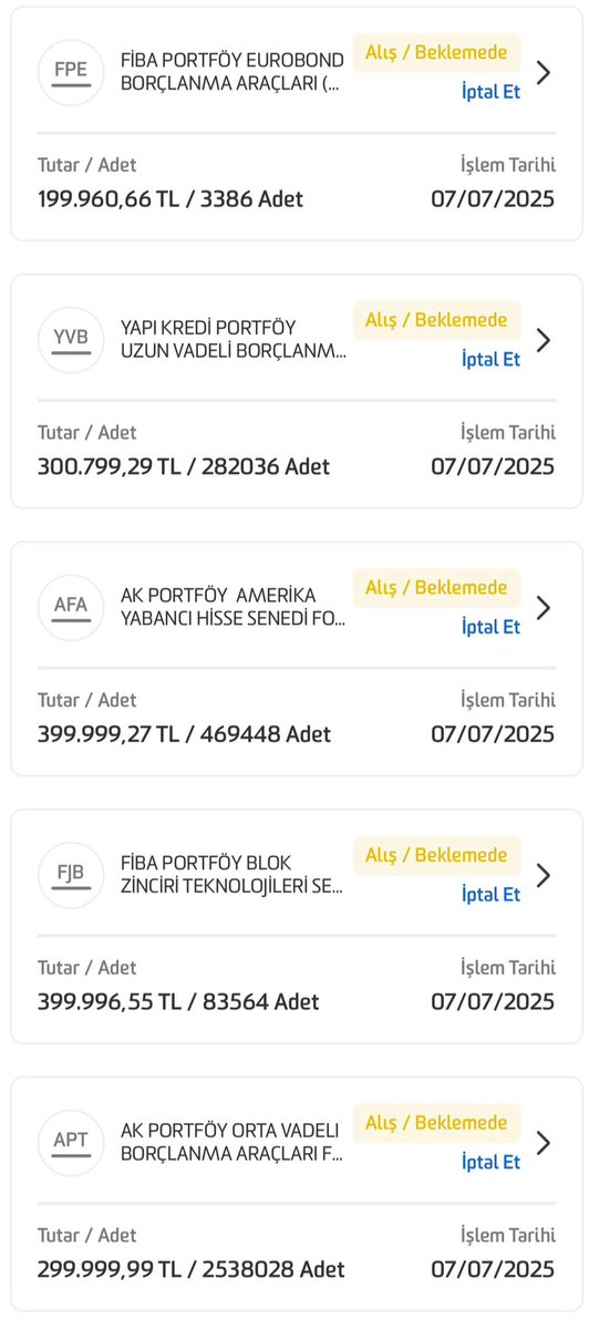 📅 Ek %2.5 stopaja yakalanmadan, yeni stopaj oranlarından 1 gün önce gerçekleştirdiğim fon yatırımları şöyleydi: 👇📈💰#erkenemeklilik #finansalözgürlük