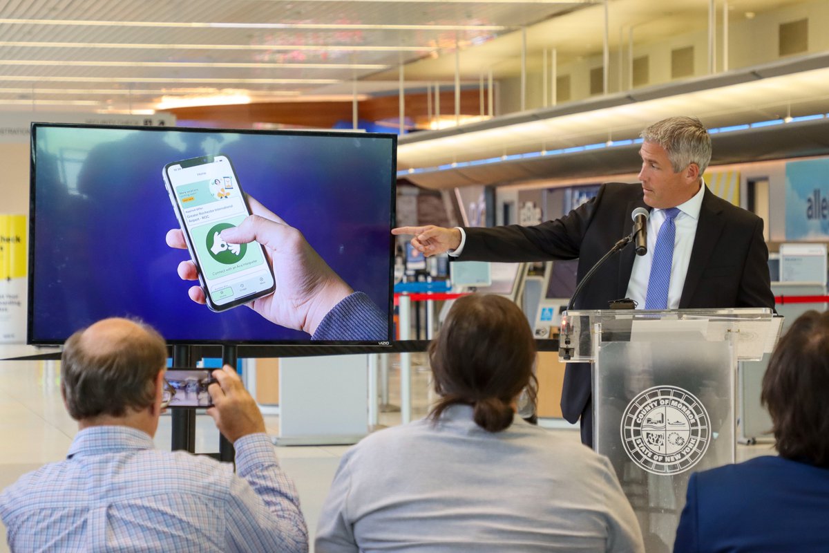 CountyExecBello's tweet image. Communication should never be a barrier to travel.
Starting today, @ROCAirport offers live, on-demand ASL interpretation through the AIRA ASL app — ensuring deaf and hard-of-hearing travelers get the support they need. Proud to work with @airaio to make this a reality.