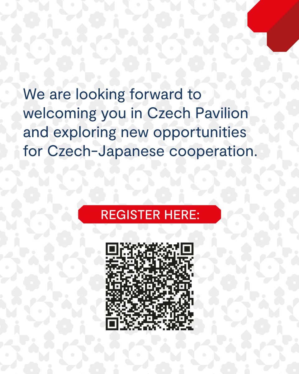 expo2025czechia's tweet image. Join us at the Czech Pavilion for a conference on sustainable innovation, timber construction & Czech–Japanese cooperation. 🌱
Explore green architecture, new technologies & future solutions.
📍More info via QR code in the graphic.
#EXPO2025 #CzechPavilion