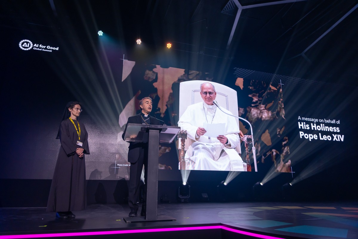 Int’l Telecommunication Union (@itu) on Twitter photo "This epochal transformation requires responsibility and discernment to ensure AI is developed and utilized for the common good, building bridges of dialogue and fostering fraternity, and ensuring it serves the interests of humanity as a whole ~<a href="/Pontifex/">Pope Leo XIV</a> #AIforGood "This epochal transformation requires responsibility and discernment to ensure AI is developed and utilized for the common good, building bridges of dialogue and fostering fraternity, and ensuring it serves the interests of humanity as a whole ~<a href="/Pontifex/">Pope Leo XIV</a> #AIforGood
