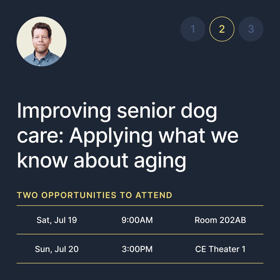 loyalfordogs's tweet image. Headed to AVMA? Don’t miss our new dog longevity CE series including a high-level overview, practical clinical tips, and a deep dive into the science of canine aging.
Can’t make a session? Stop by booth 2029 to play Loyal bingo and claim a prize while supplies last.