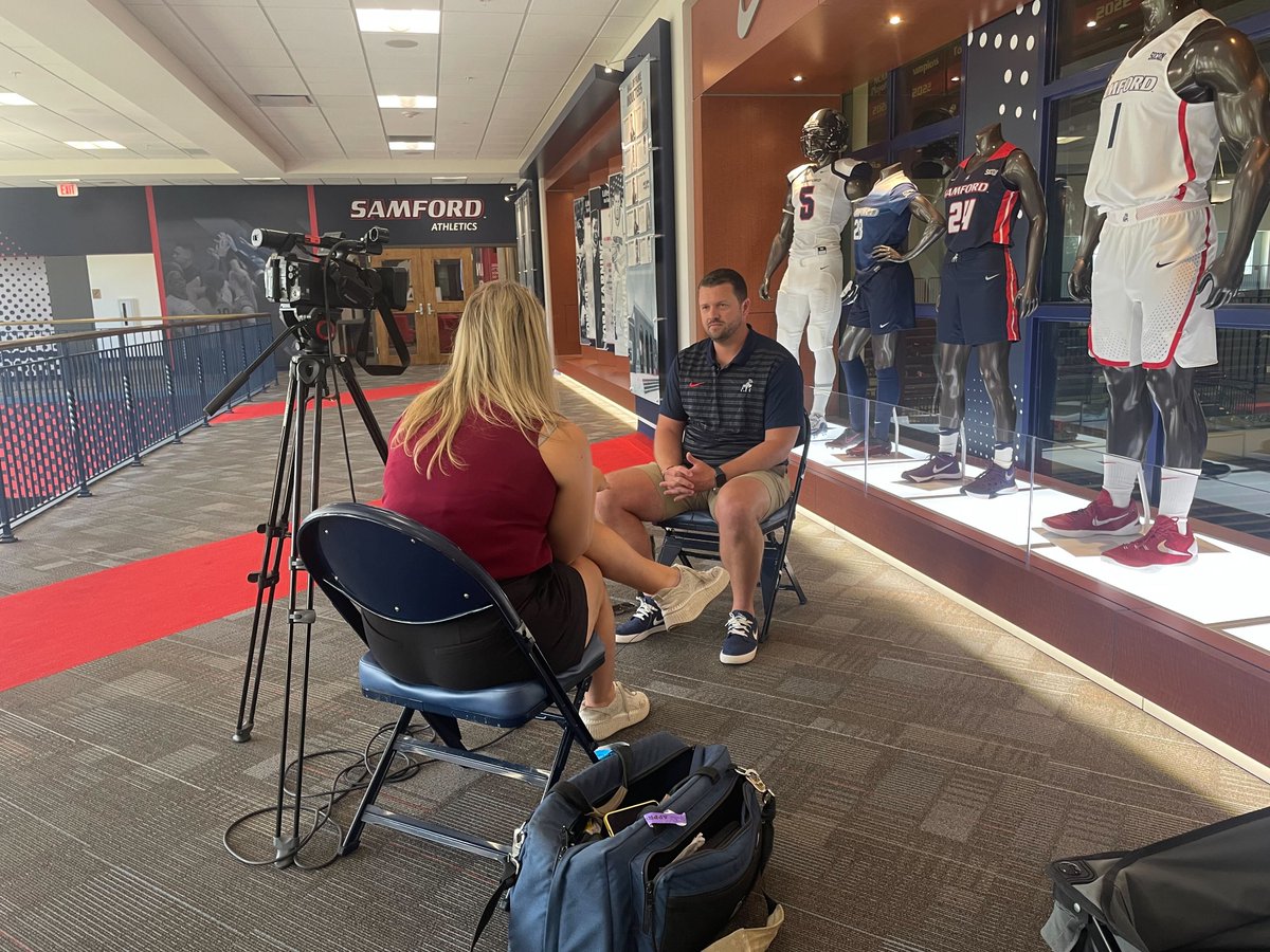 SamfordWBB's tweet image. Thank you @arielle_schafer for coming out and interviewing @CoachMattWiseโผ๏ธ
We look forward to watching the July 20th edition of Sports Sunday on @CBS_42๐บ
#AllForSAMford