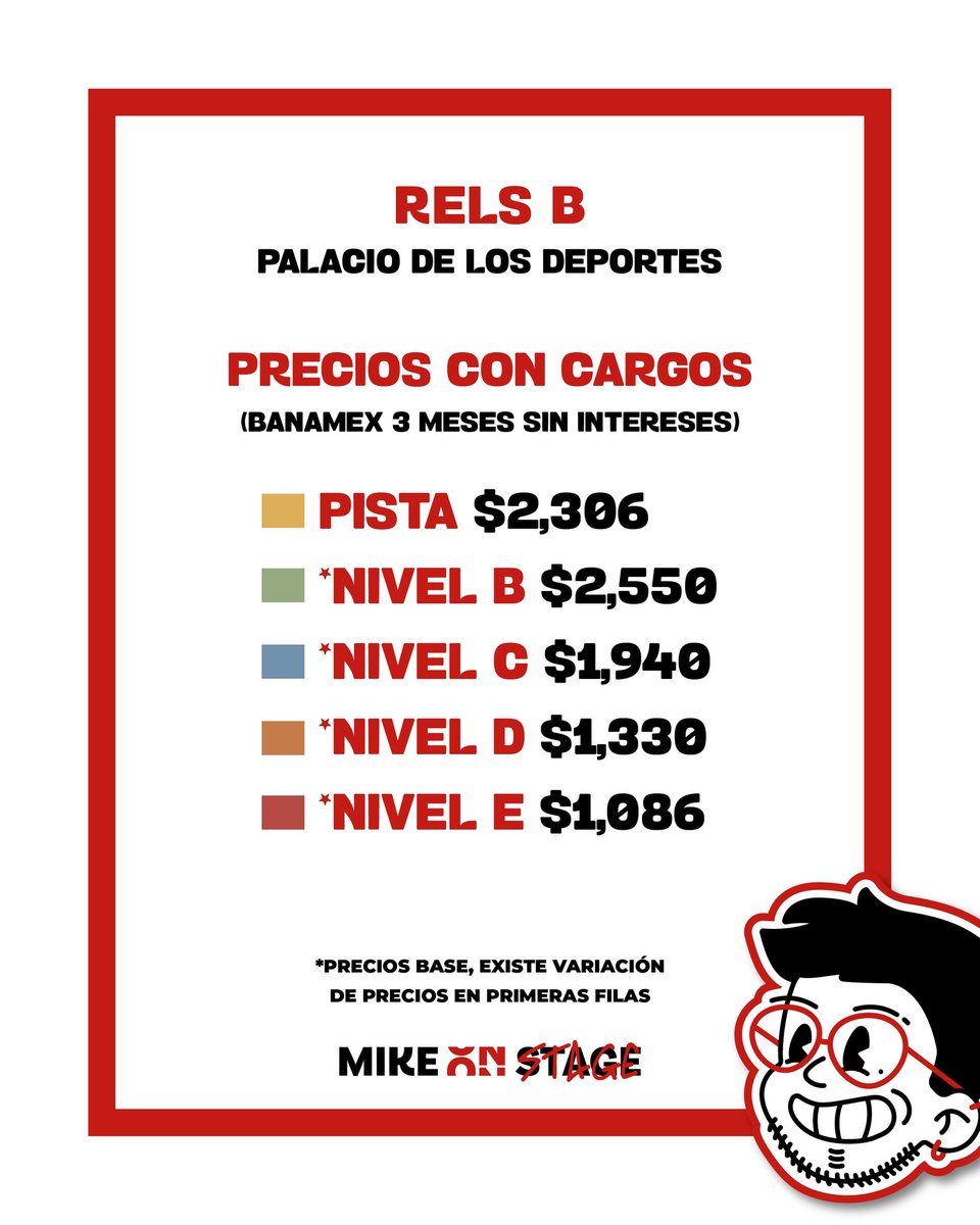 mikeonstage's tweet photo. RELS B: A NEW STAR WORLD TOUR 🌟
📌9 Septiembre / Palacio de los Deportes 

🎟️HOY Venta General • YA DISPONIBLE!

Banamex 3MSI 💳

#RelsB  #skinnyflakk #ANewStarWorldTour #Palaciodelosdeportes #mikeonstage https://t.co/8LHGZRka88