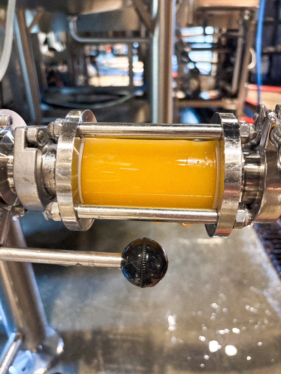 Transferred a recent collaboration brew — a juicy double IPA. Really happy with how this beer turned out.