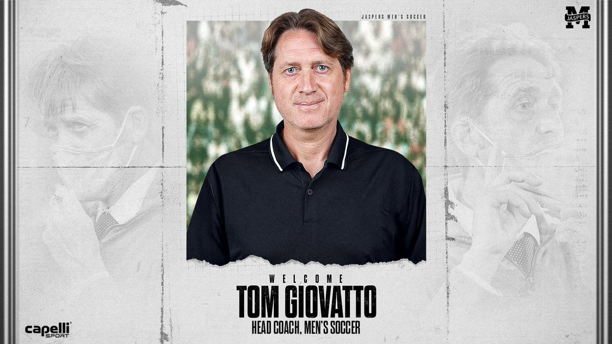 JaspersSoccer's tweet image. 🗣️: We&apos;ve got our guy ‼️

We&apos;re proud to welcome Tom Giovatto as the program&apos;s sixth Head Coach ⚽️

🔗: bit.ly/409wc9g

#GoJaspers | #JasperSoccer 🟢⚪️