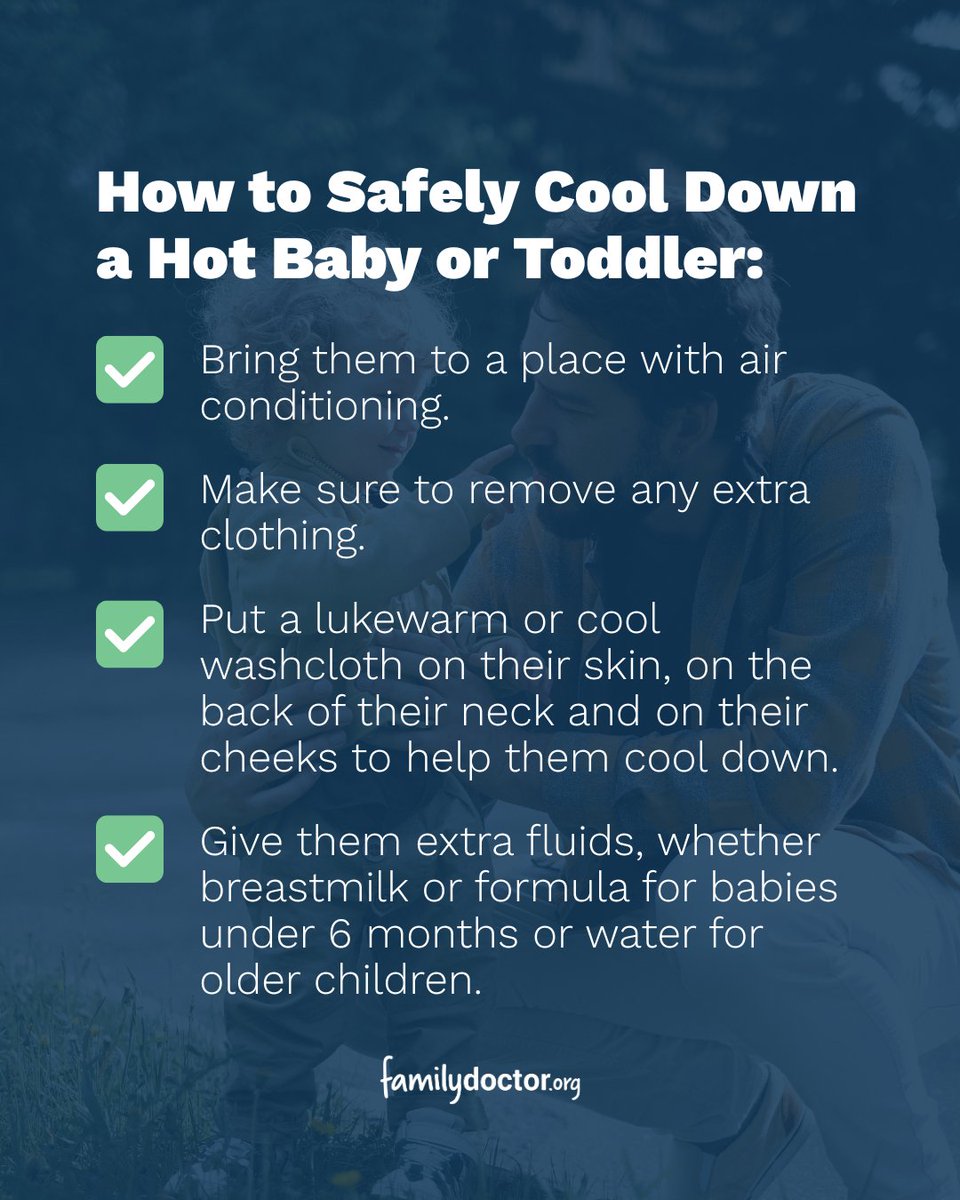 familydoctor's tweet image. As you spend time outside this summer, keep an extra eye on your little ones. @aafp board member @QuiltingDoctor weighs in on how to keep your baby or young child safe when it’s hot out: bit.ly/44gqSTX