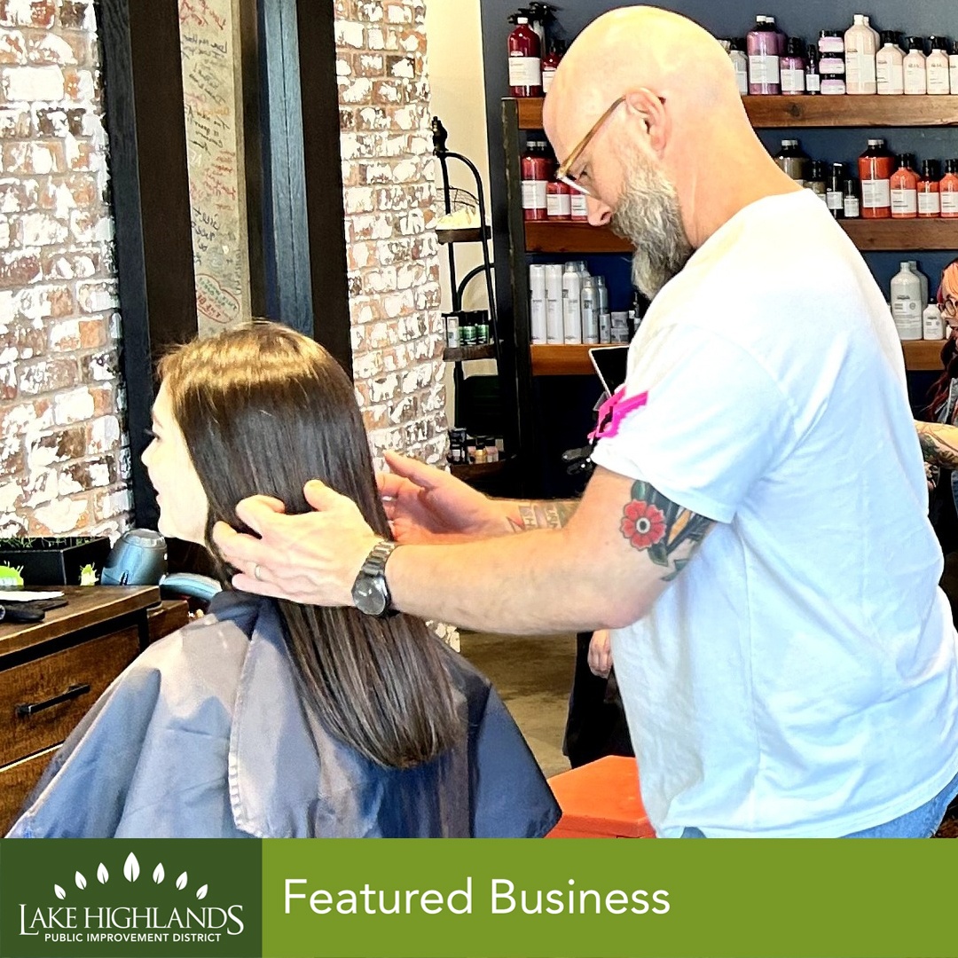 Artistik Edge Hair Studio specializes in hair color services such as highlights, balayage, and grey coverage. #LHPID #LakeHighlandsBusiness