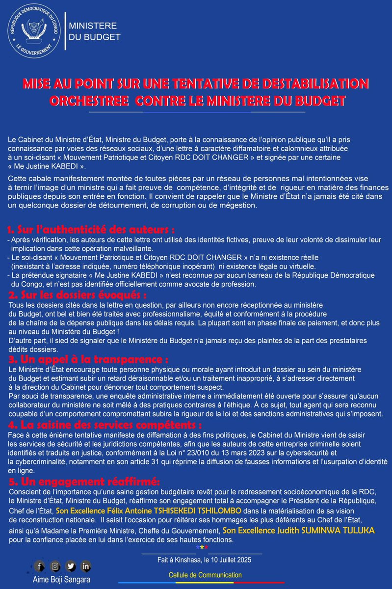 Childéric Ndosa (@ndosachilderic) on Twitter photo C'est à chaque fois qu'il y a remaniement en gestation que ces désinvoltes s'expriment <a href="/BojiAime/">Aimé BOJI SANGARA (MSc, BSc Honours)</a> C'est à chaque fois qu'il y a remaniement en gestation que ces désinvoltes s'expriment <a href="/BojiAime/">Aimé BOJI SANGARA (MSc, BSc Honours)</a>