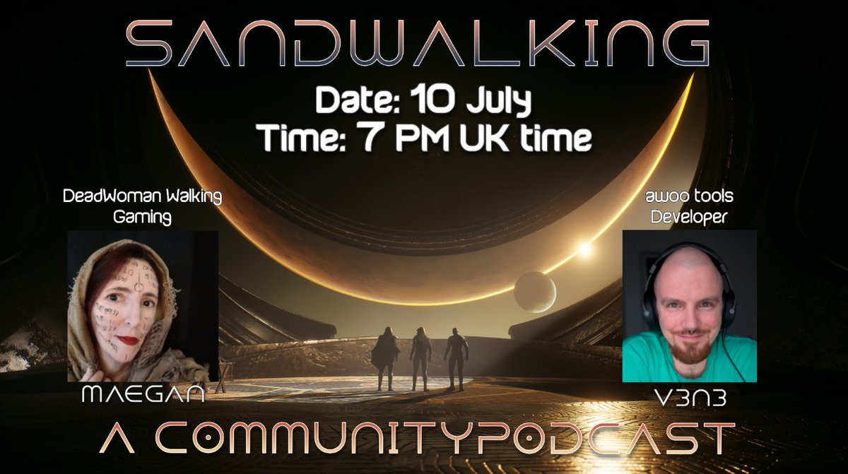 MaeganStrong19's tweet image. We're getting raedy to go live talking about @DuneAwakening and all the latest news! See everyone there!
twitch.tv/deadwomanwalki…