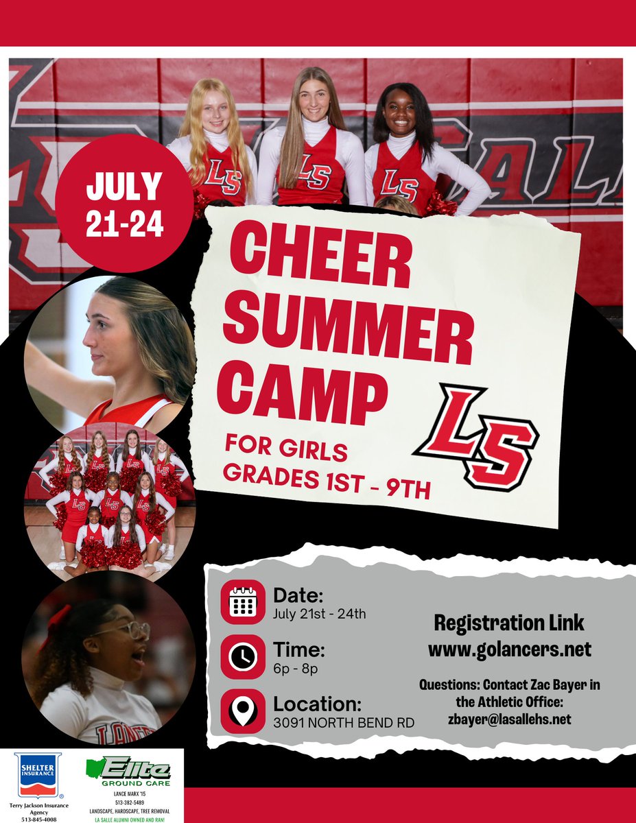 Get ready to jump, dance, and cheer with us at our Youth Cheer Camp! Campers will learn cheers, chants, and routines—all while building confidence, teamwork, and spirit in a fun and positive environment!