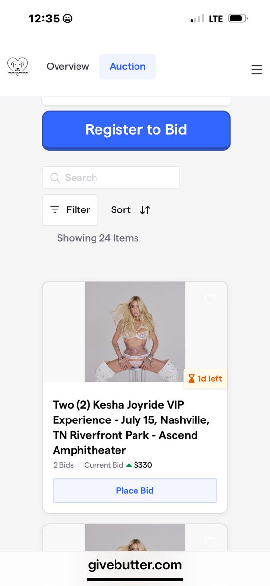 One day left to bid on sold out Nashville TITS OUT, vip packages givebutter.com/c/JoyrideTourT…