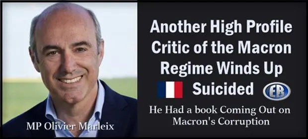 CilComLFC's tweet image. 🇫🇷 Last month, Éric Denécé, a member of France’s Intelligence Service, “committed suicide.”
Now, French MP Olivier Marleix has ALSO “committed suicide.”
BOTH Men were investigating French President Emmanuel Macron for Corruption at the time of their Deaths.
How strange… 👀