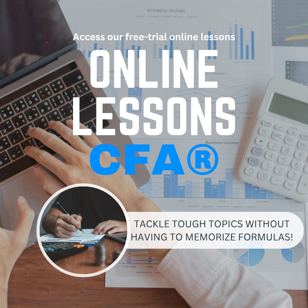 CFAexamcoach's tweet photo. 📊 Studying for CFA® 2025 or 2026? Access free-trial online lessons at https://t.co/4KsYLHDQiC — no fluff, no formula memorization. Just smart strategies that actually work. 💡

#FreeCFALesson #CFAprep #FinanceGoals #Passmax #CFAExamReady https://t.co/q0wfFZxJm7