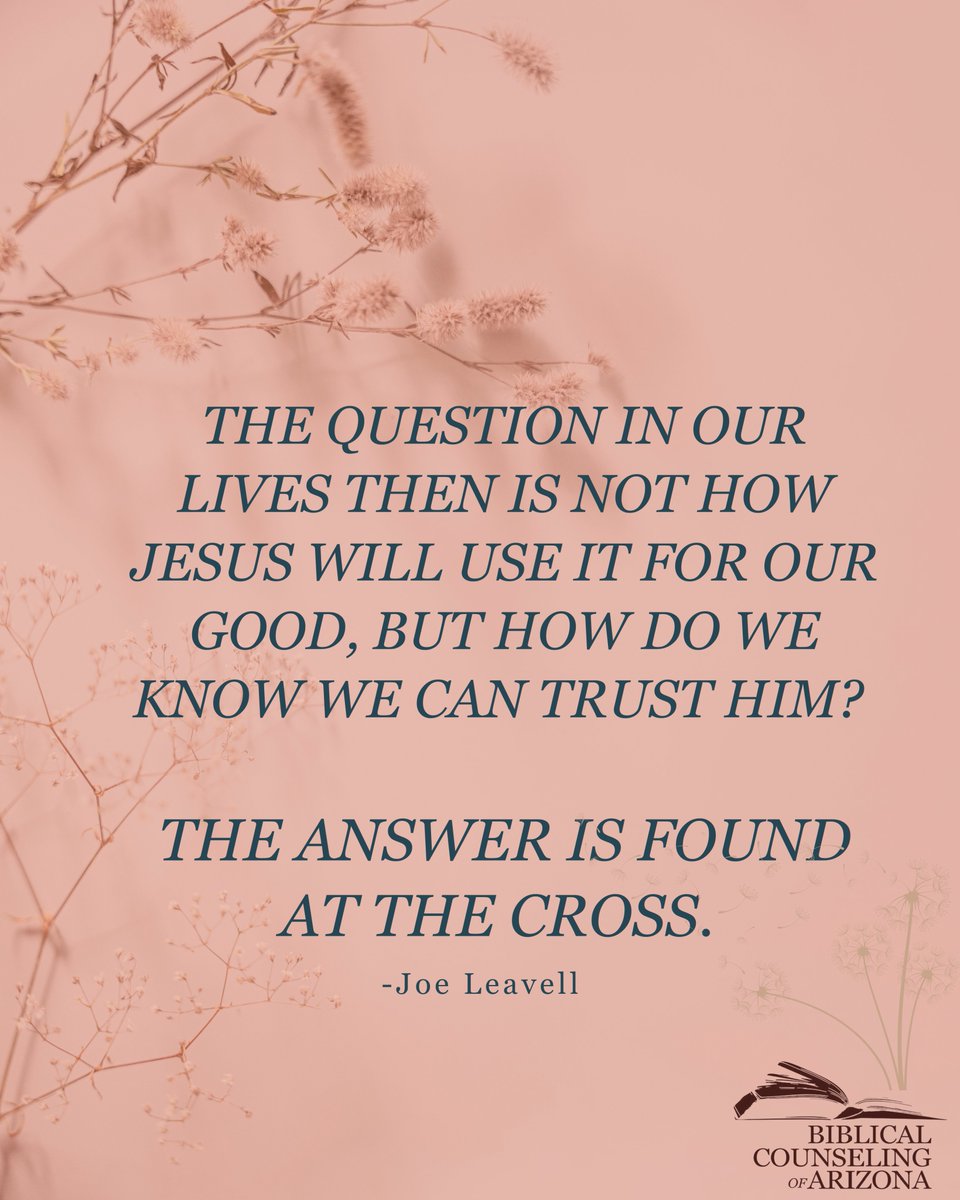 BCofAZ's tweet image. Sometimes, in our pain, we long desperately to understand what God is doing! Why would He allow us to suffer so much hurt and anguish?
biblicalcounselingaz.org/blog/when-i-do…