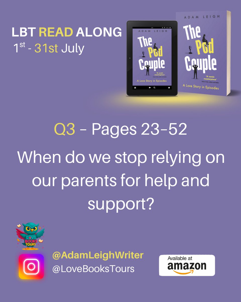emma fitzgerald (@fitzgerald631) on Twitter photo Read-along for The Pod Couple by Adam Leigh. Q3 That’s hard question. Am 44 and now again I still need support or for them to listen if am struggling. I don’t think it ever stops asking them for help
<a href="/Lovebookstours/">Love Books Tours</a>
#Ad #LBTCrew #BookTwitter #FreeReview #FreeBookReview #ReadAlo Read-along for The Pod Couple by Adam Leigh. Q3 That’s hard question. Am 44 and now again I still need support or for them to listen if am struggling. I don’t think it ever stops asking them for help
<a href="/Lovebookstours/">Love Books Tours</a>
#Ad #LBTCrew #BookTwitter #FreeReview #FreeBookReview #ReadAlo