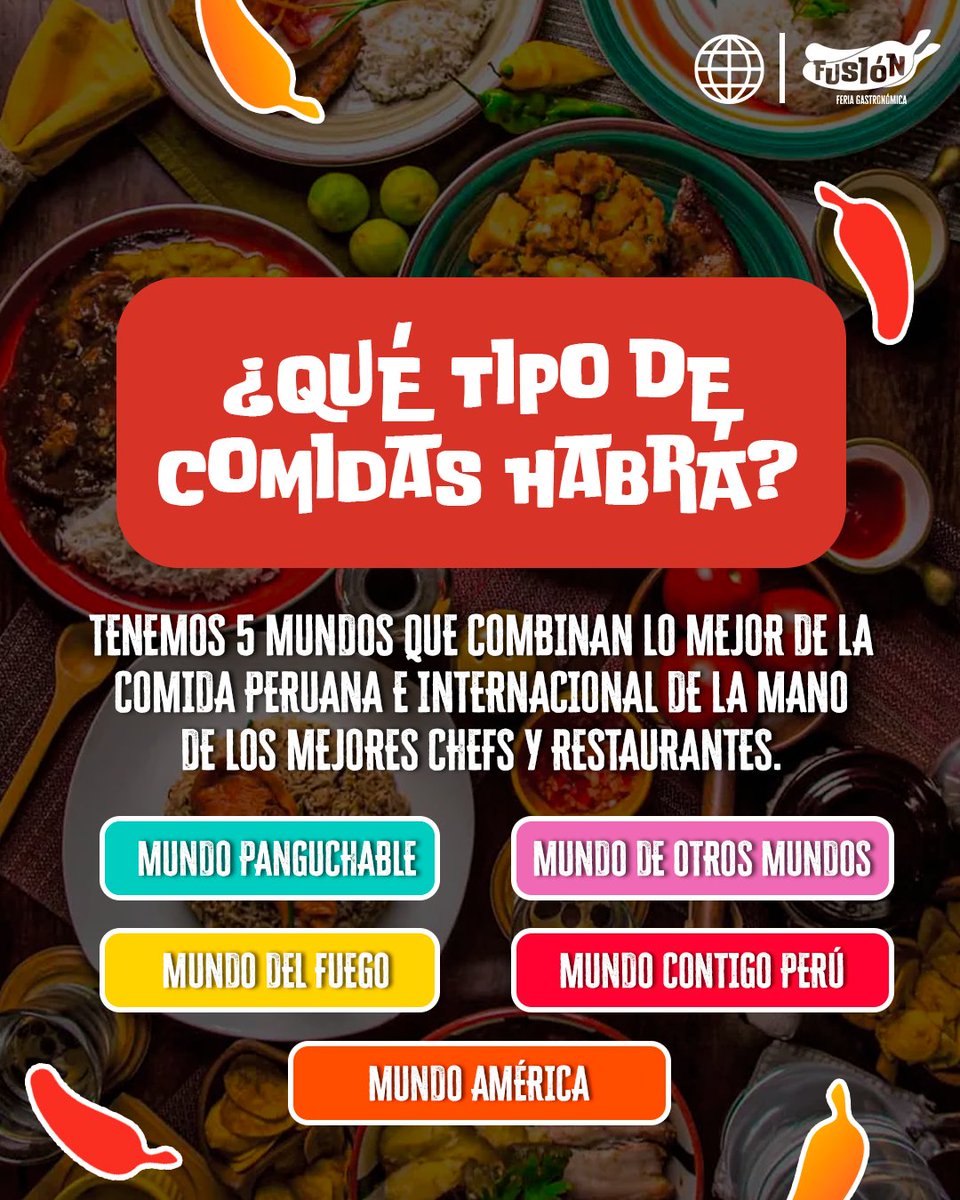 ¡La fusión está por comenzar y es hora de que conozcas todo! 🥳

Del 25 al 28 de septiembre, llega Fusión, la feria gastonómica del Perú. 🧑‍🍳

Consigue tus entradas en Joinnus desde el 15 de Julio. 
#FusiónPerú #VamosAFusión