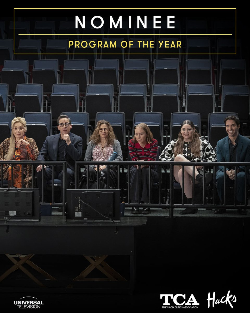 UniversalTV's tweet image. Big news from the 41st annual #TCAAwards, including 4 nominations for #Hacks 🎉 Congratulations to all!
🏆 PROGRAM OF THE YEAR
🎭 COMEDY
🌟 INDIVIDUAL IN COMEDY
@realjeansmart
@hannaheinbinder
#FYC #FYCUSG