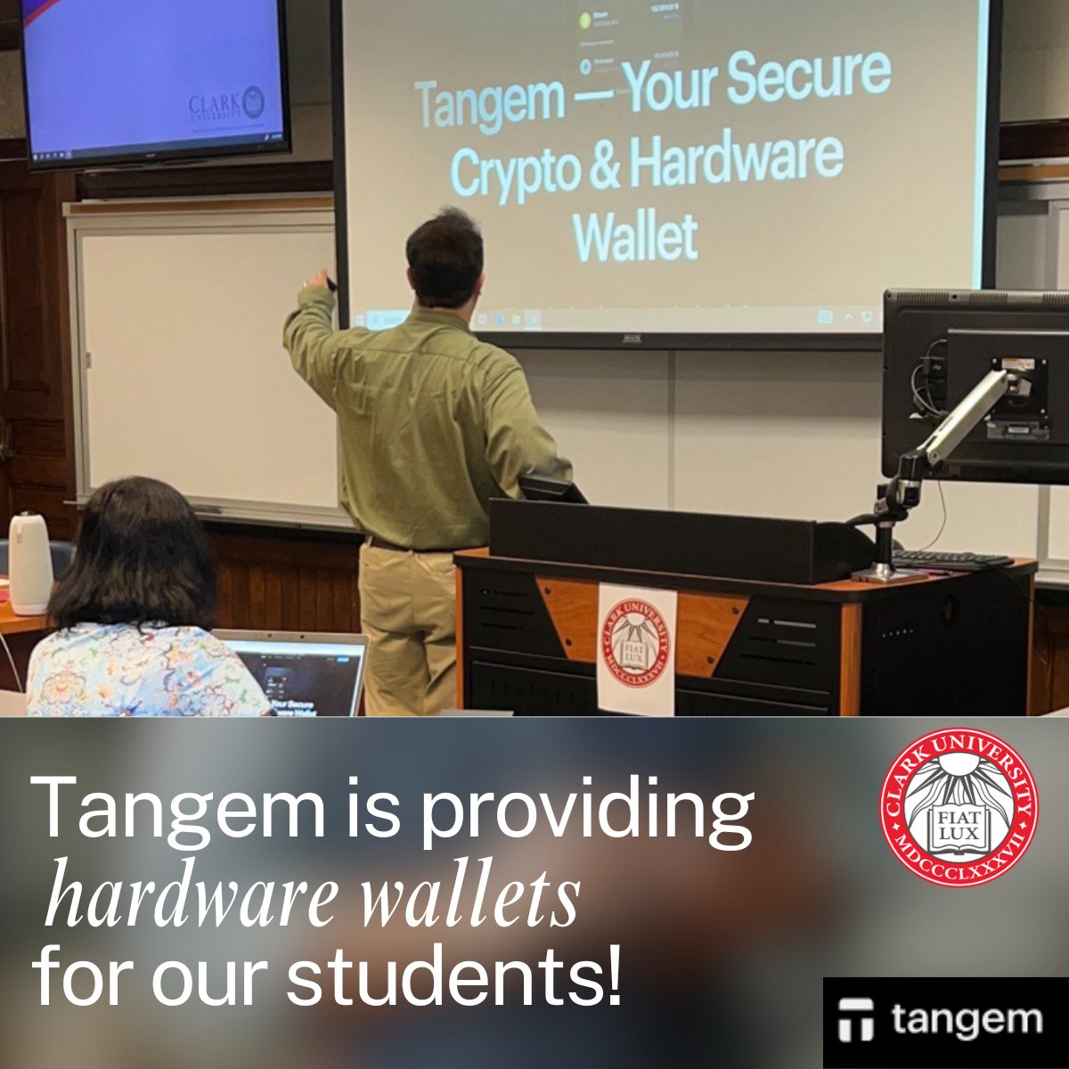 CUBSchool's tweet photo. Excited to share that @Tangem  is providing hardware wallets to our students! Thanks to their amazing support, our students will gain hands-on experience w/secure digital asset management. **Stay tuned for updates as our students dive into decentralized finance w/Tangem!** https://t.co/meqrEdCwLm