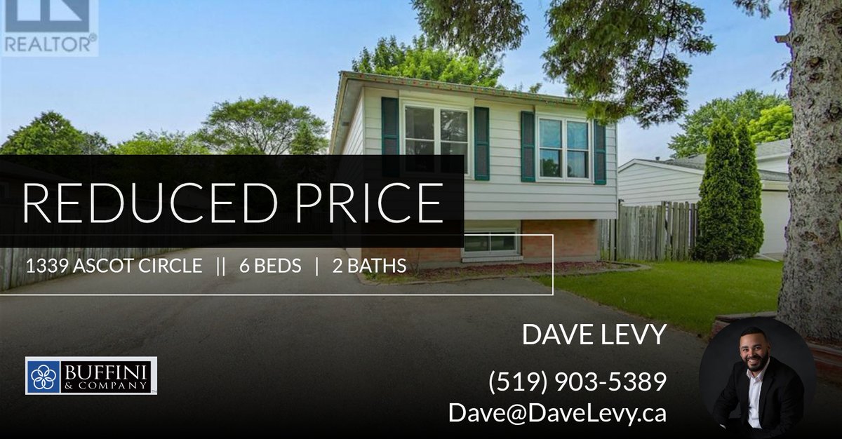 📍 Reduced Price 📍 This recently reduced home at 1339 Ascot Circle in Sarnia won't last long, so, don't wait to set up a showing! Reach out here or at (519) 903-5389 for more information! homeforsale.at/1339_ASCOT_CIR…