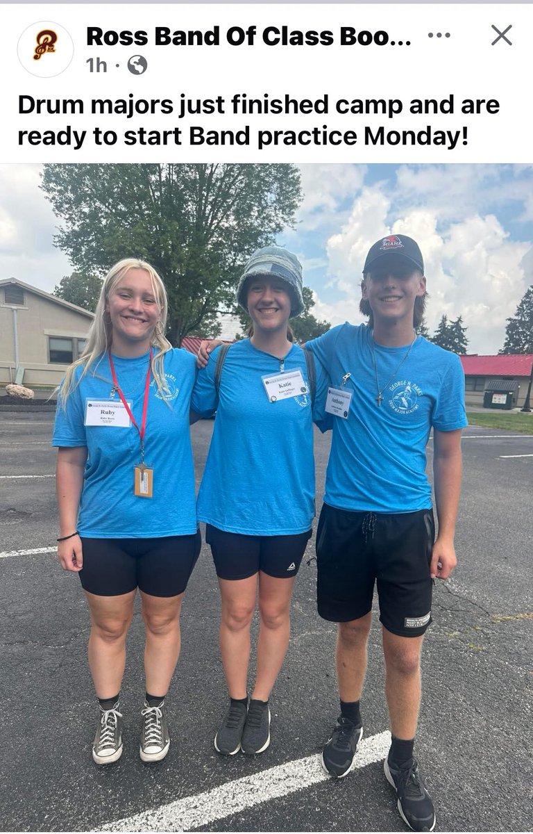 We see you Anthony! Have a great band camp Ross Band of Class!