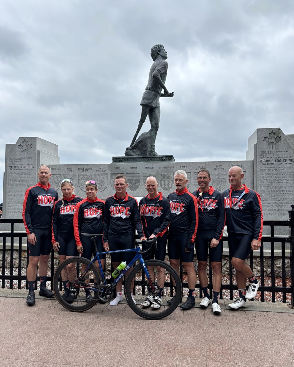 After 32 days, 10 provinces, and over $1.1 million raised, the #TerryFoxNationalRideofHope team ends their journey today in St. John's, NL, where Terry began his Marathon of Hope in 1980. 

You can still support this incredible effort today: terryfox.org/terry-fox-nati…