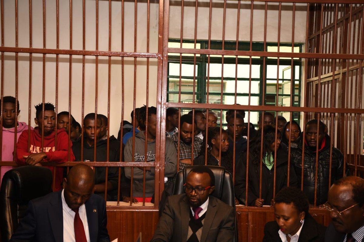 _James041's tweet photo. I am told that Kimani Ichung'wa has a hand in this.

A total of 36 young Kenyans are facing trumped up charges because they have refused to bow to oppression.

Criminals are in government bouncing around under state protection while young people are being intimidated for participating in a peaceful protest.

We MUST now come out and speak on behalf of our brothers and sisters before they come for all of us.

Hii madharau itaisha siku Moja ✊.

#FreeOurComrades #RutoMustGoNow