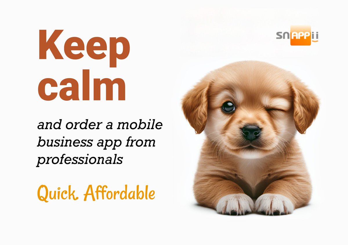 Snappii_app's tweet image. Keep calm and let a professional build a mobile app for you. bit.ly/3WIgka6 
#mobileappdevelopment #customapps