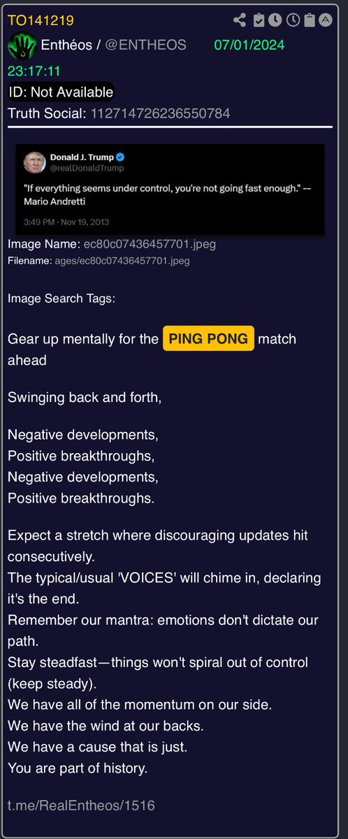 Are you seeing it yet folks? 👇🏻

We’re in the ping pong match