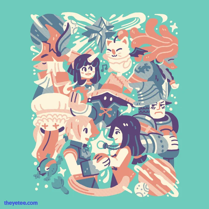 The crystal connects us all! Designed by 1000 Dead Draculas and available thru July 13th as part of #SGDQ2025. $6 from each tee sold goes to #dailytees