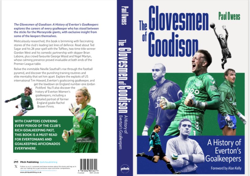 PROwens1979's tweet image. Massive thank you to all the @Everton and goalkeeping media outlets (and individuals) who have expressed an interest in reviewing/promoting my book, The Glovesmen of Goodison, out on 28th July.
Please let me know if there is anyone else out there who fancies doing so.
🧤💙💚