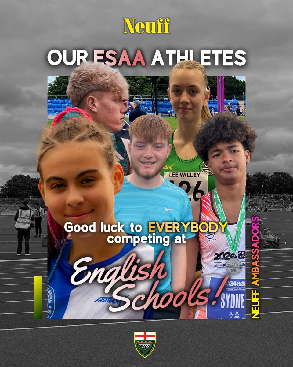 Neuff Athletic (@neuffathletic) on Twitter photo Another year, another English Schools! ๐
It pains us to say that we won't be there this time around, but happily, plenty of our ambassadors will be there to represent us instead! ๐
Best of luck to everybody competing! ๐ค
#Neuff #NeuffAthletic #NeuffAmbassador #EnglishSchools Another year, another English Schools! ๐
It pains us to say that we won't be there this time around, but happily, plenty of our ambassadors will be there to represent us instead! ๐
Best of luck to everybody competing! ๐ค
#Neuff #NeuffAthletic #NeuffAmbassador #EnglishSchools