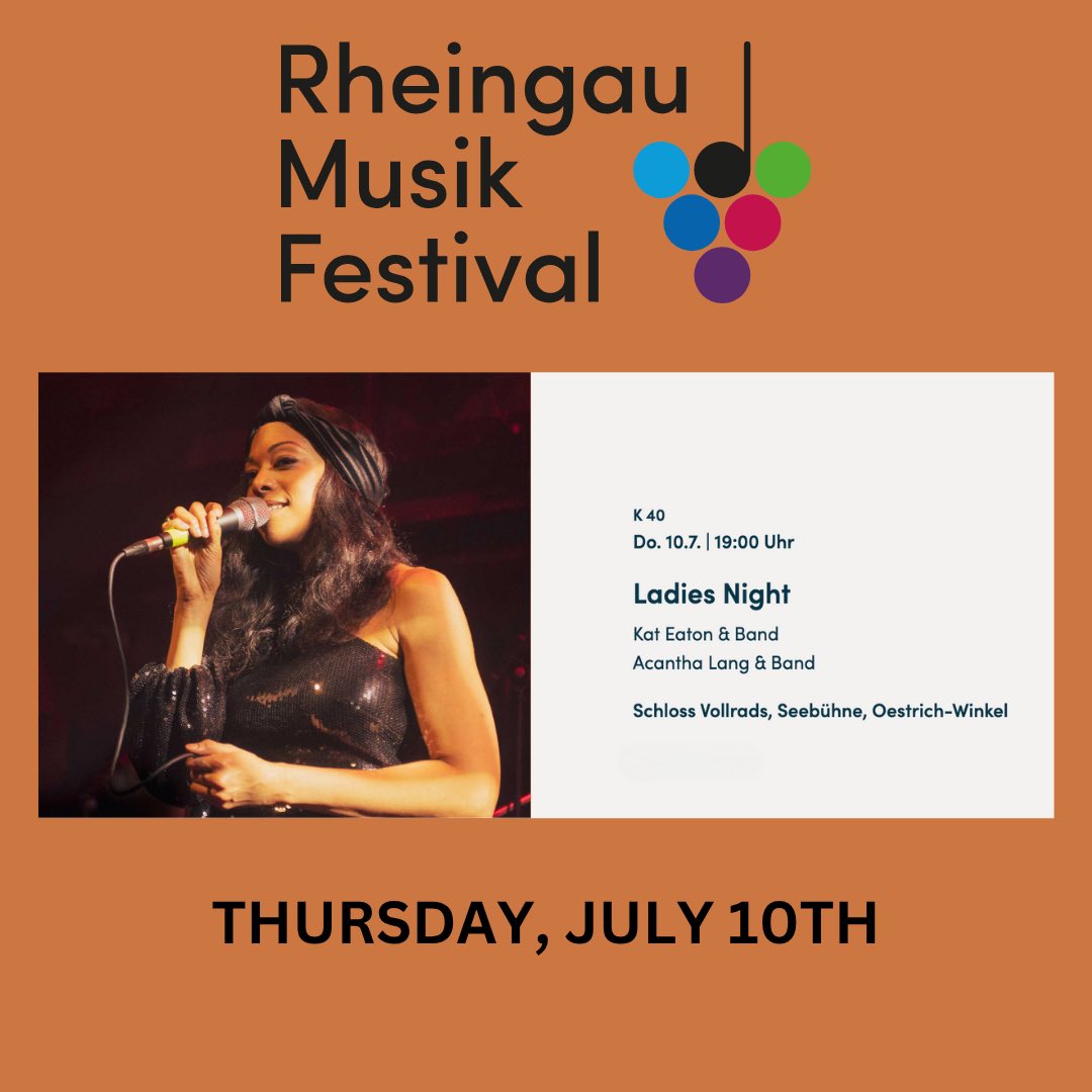 First ever show in Germany  @rheingau_musik_festival in Oestrich-Winkel (near Frankfurt). Double bill with the amazing <a href="/kateatonmusic/">Kat Eaton</a> . Can’t wait! 🤩🎉