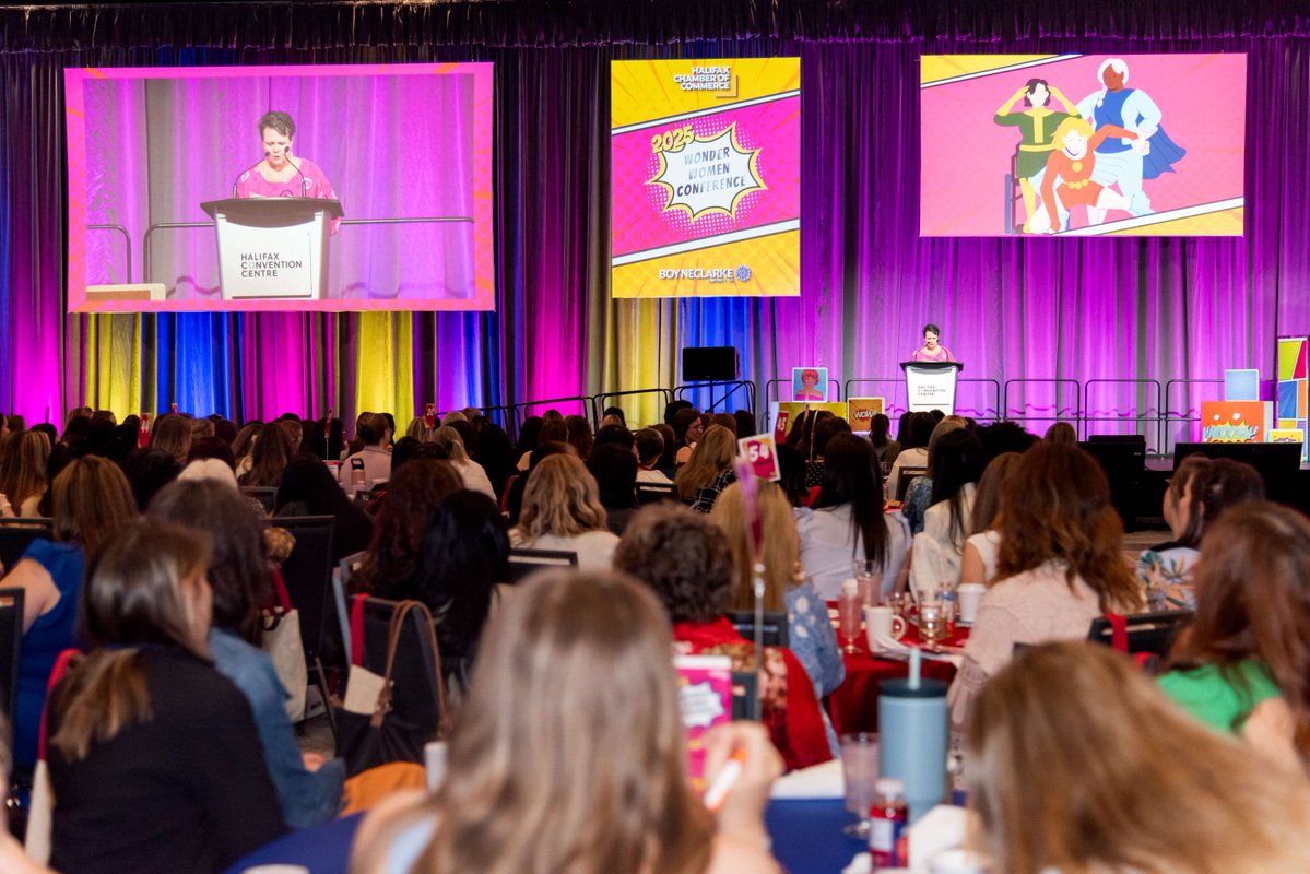 hfxconventions's tweet image. #ThrowbackThursday to last month’s Wonder Women Conference 💫 We were proud to welcome the @halifaxchamber back to our Centre for a day full of bold conversations, real connection, and leadership in action.
📸 Dandelion Digital