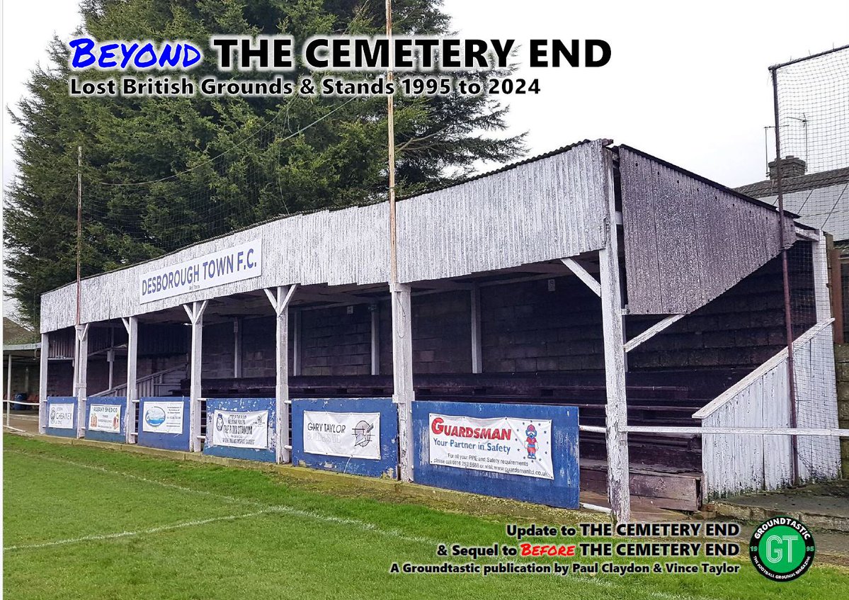 Groundtastic's tweet image. Out now, Beyond The Cemetery End, an updated, revised and expanded version of the sold out book The Cemetery End. Featuring 500+ British grounds and stands lost between 1995 to 2024. Ordering details here: groundtastic.co.uk/beyond