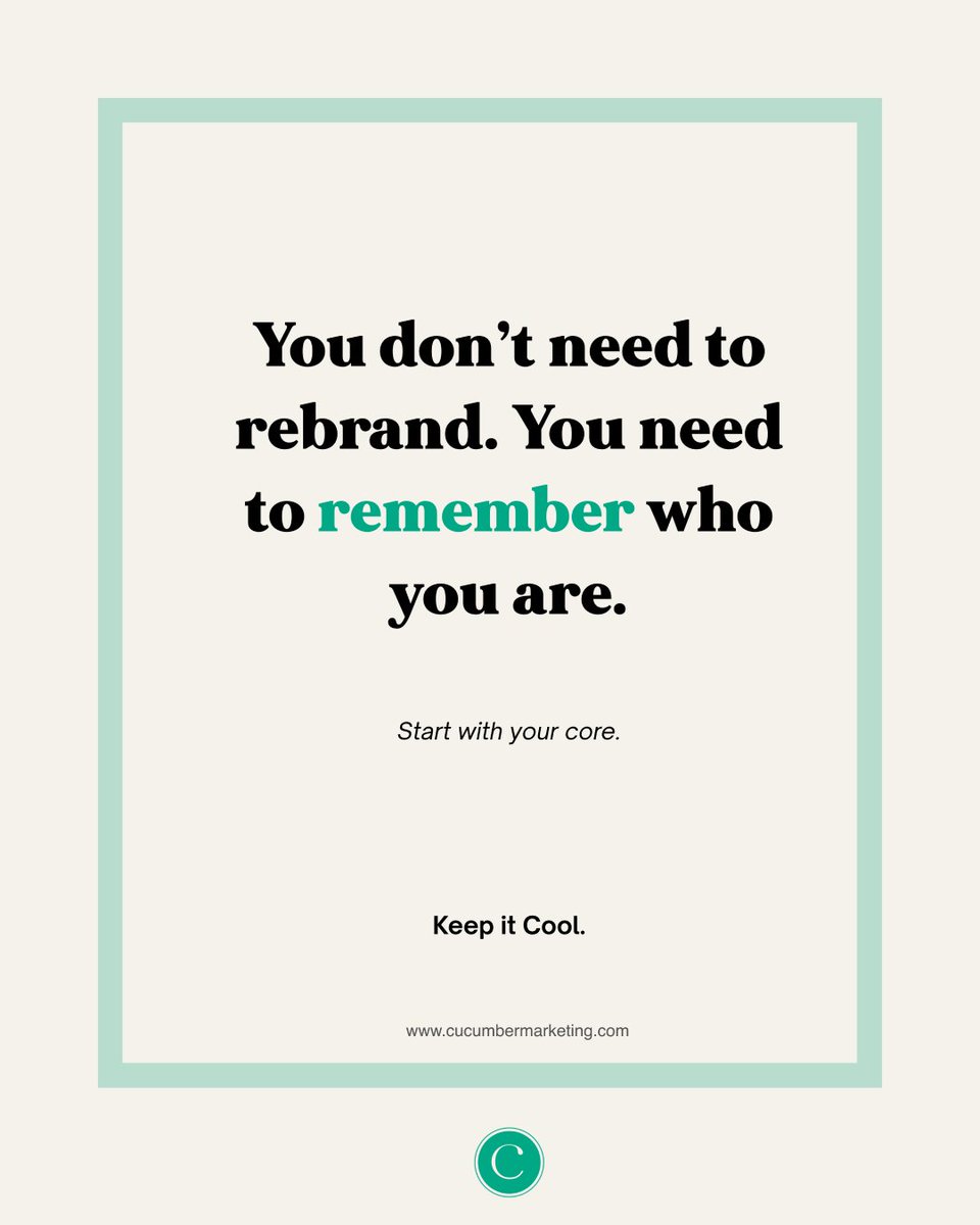 You might not need a new look. Just a return to your vision.

--
#growth #marketing #business #bcbusiness