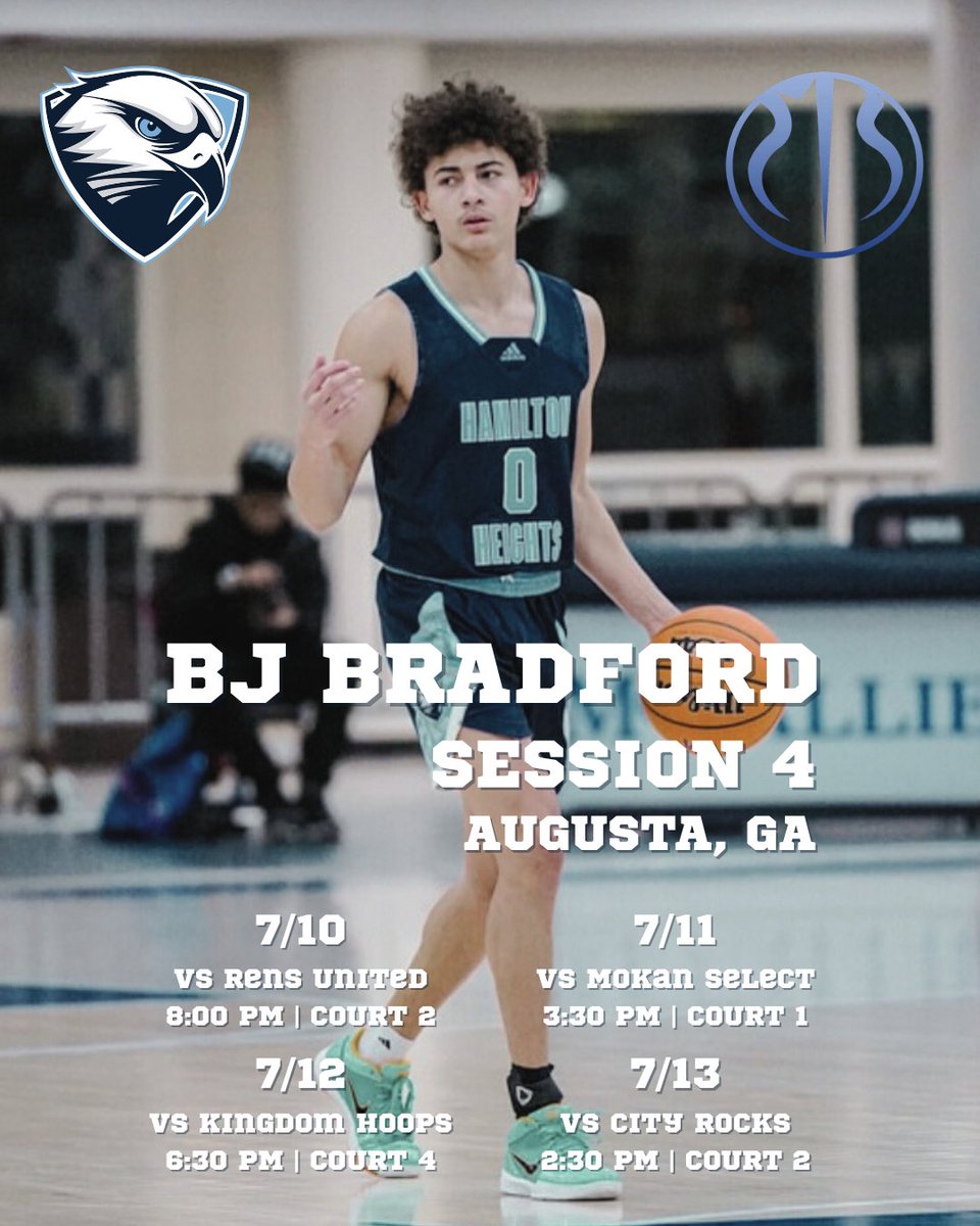 Coaches!

Class of '26 BJ Bradford is in Augusta, Ga this weekend with Team Mookie Betts for EYBL Champions Session 4.

BJ is a 5'11 guard out of Lincoln, Nebraska, and he is having a great summer, averaging nearly 20 ppg in the previous 3 sessions.

Get your eyes on him ASAP!