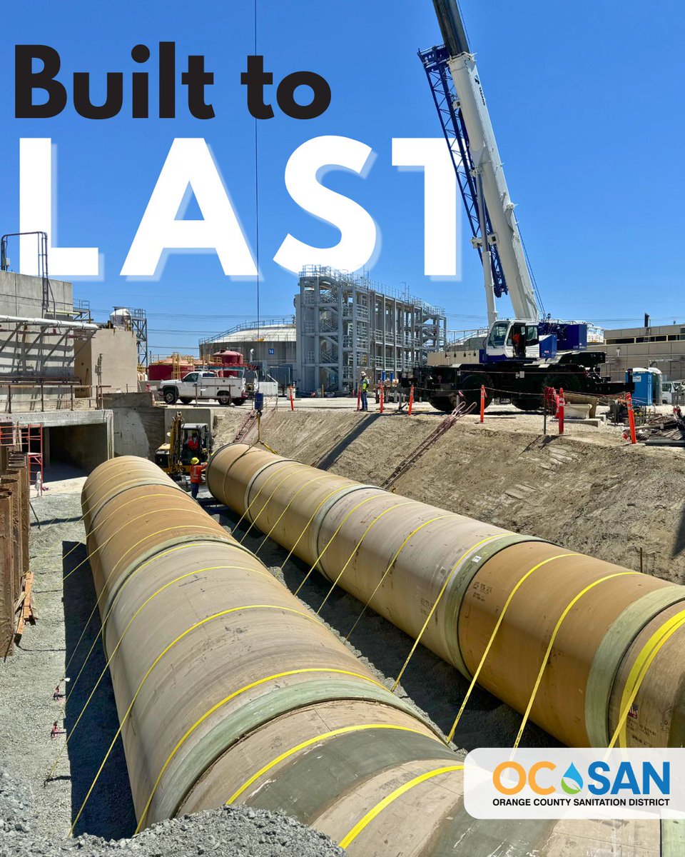 Out with the old, in with the new ✨

#TBT to last summer's installation of 2 brand-new primary lines at Reclamation Plant No. 1! Once up and running, these upgraded lines will carry preliminary treated wastewater to the next stop in primary treatment - the clarifiers 💧