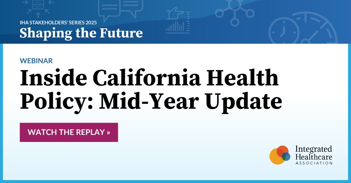 Missed our 2025 Health Policy Update? You can still catch the replay and get caught up on California’s latest healthcare legislation, regulatory updates, budget developments, and insights into  the "One Big Beautiful Bill." Watch on demand: hubs.li/Q03wJ3JB0
