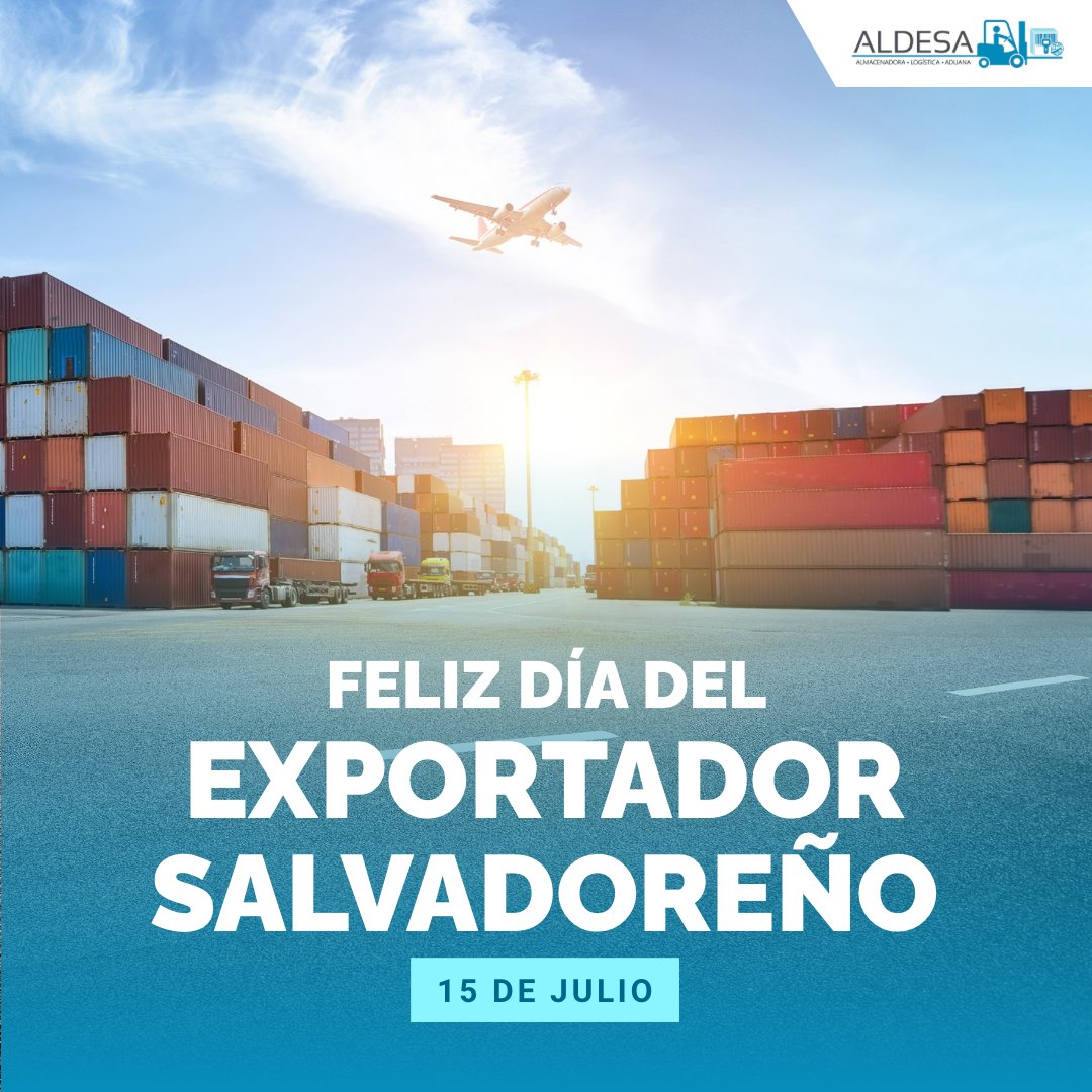 AldesaLogistica's tweet photo. Hoy reconocemos a todos los exportadores Salvadoreños por su contribución al crecimiento de la economía 👏👷

¡Feliz Día Del Exportador Salvadoreño! 👌🛳

#exportadores #díadelexportadorsalvadoreño https://t.co/lsTtFBqCBU