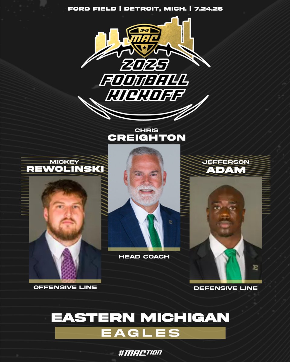 MACtion (@macsports) on Twitter photo Attending the 2025 MAC Football Kickoff for <a href="/EMUFB/">Eastern Michigan Football</a>! 
#MACtion Attending the 2025 MAC Football Kickoff for <a href="/EMUFB/">Eastern Michigan Football</a>! 
#MACtion