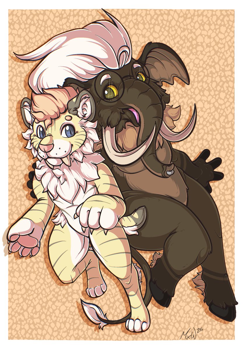 Peachy_Smilodon's tweet image. Recent gift for @GambitVampyr  #furry #fursona #furryocs #speedpaint #digitalart