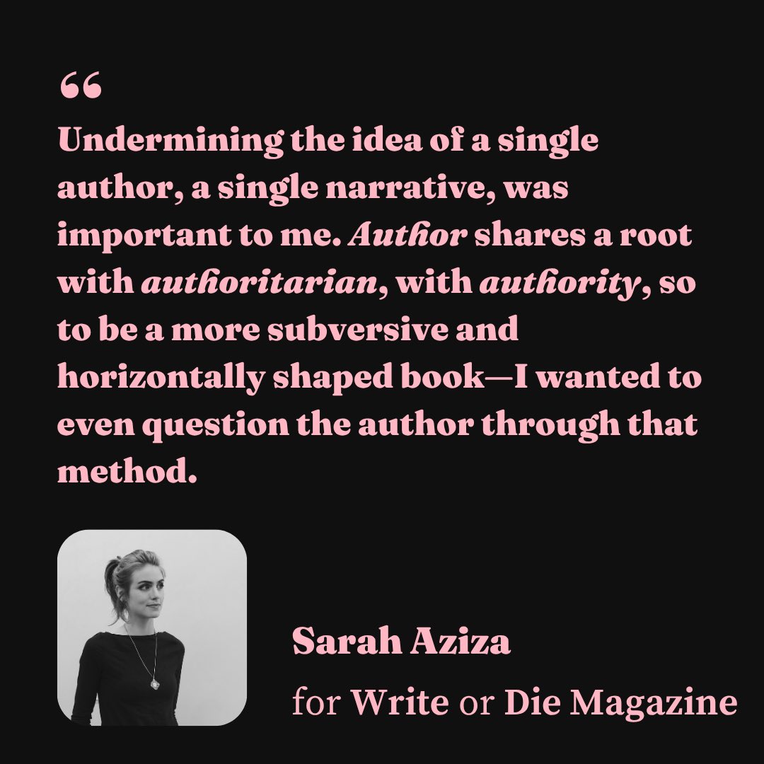 Write or Die Magazine (@writeordiemag) on Twitter photo Jessica Bao interviews <a href="/sarahaziza1/">@SarahAziza1</a> about the nature of silence, archives of love, Palestine, and her hybrid memoir āThe Hollow Halfā š
Read here ā
writeordiemag.com/author-intervi⦠Jessica Bao interviews <a href="/sarahaziza1/">@SarahAziza1</a> about the nature of silence, archives of love, Palestine, and her hybrid memoir āThe Hollow Halfā š
Read here ā
writeordiemag.com/author-interviā¦
