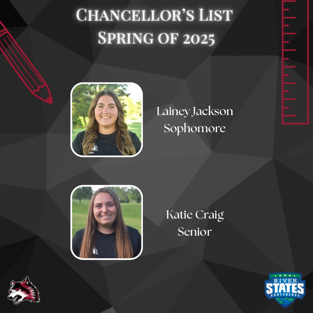 The Prestigious Chancellor’s List.
Congratulations Katie and Lainey 
<a href="/iueast/">IU East</a> <a href="/iueredwolves/">IU East Red Wolves</a> 🤓🐺🏌️‍♀️