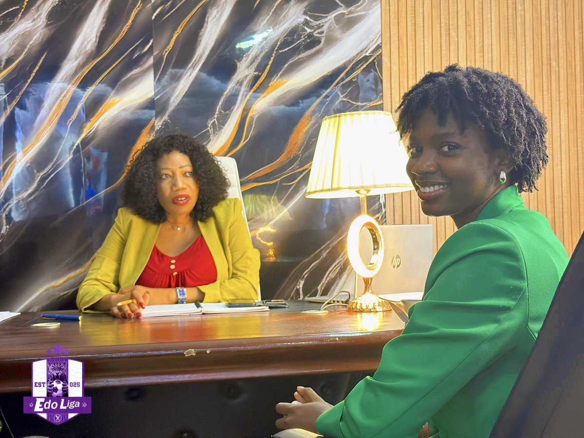 Edoliga's tweet photo. Something is cooking ⏳
Earlier today, @TheJoyOgbeide from the #EdoLiga2025 team met with @OgboroOkor, DG of Edo Diaspora Agency, to discuss teaming up to tackle cultism & irregular migration and make Edo Liga 2025 a success!
#NoToCultism #NoToIrregularMigration #EdoState https://t.co/dyayJBn7oj