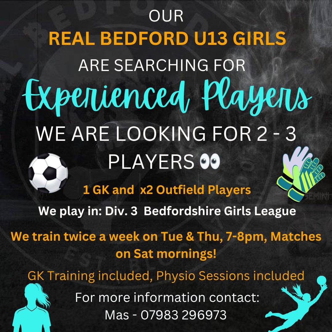 Real Bedford Ladies & Girls FC tweet media